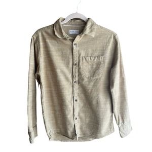 ZARA Kids Collection Camel Tan Button Up Flannel Shirt, Kid’s Size 11/12